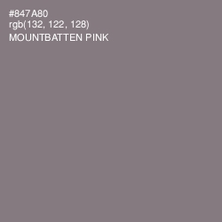 #847A80 - Mountbatten Pink Color Image